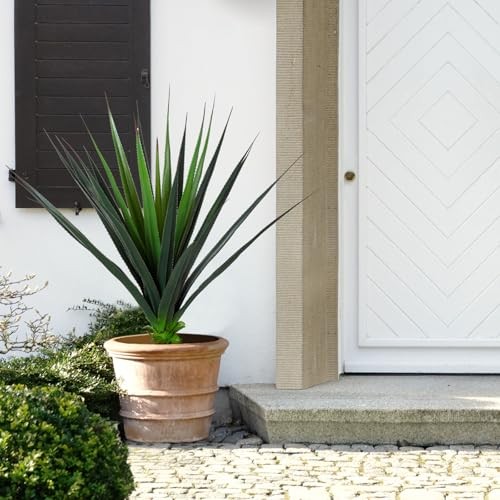Realistic Agave Plant Artificial, Spiked Succulent Faux Agave Plants, 3FT 1
