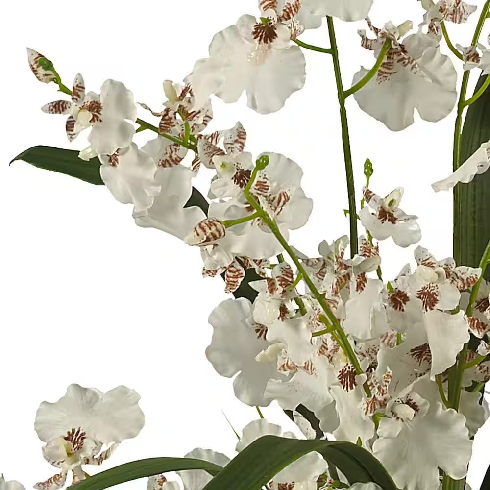 19 In. Artificial Dancing Lady Orchid Liquid Illusion Silk Flower Arrangement in