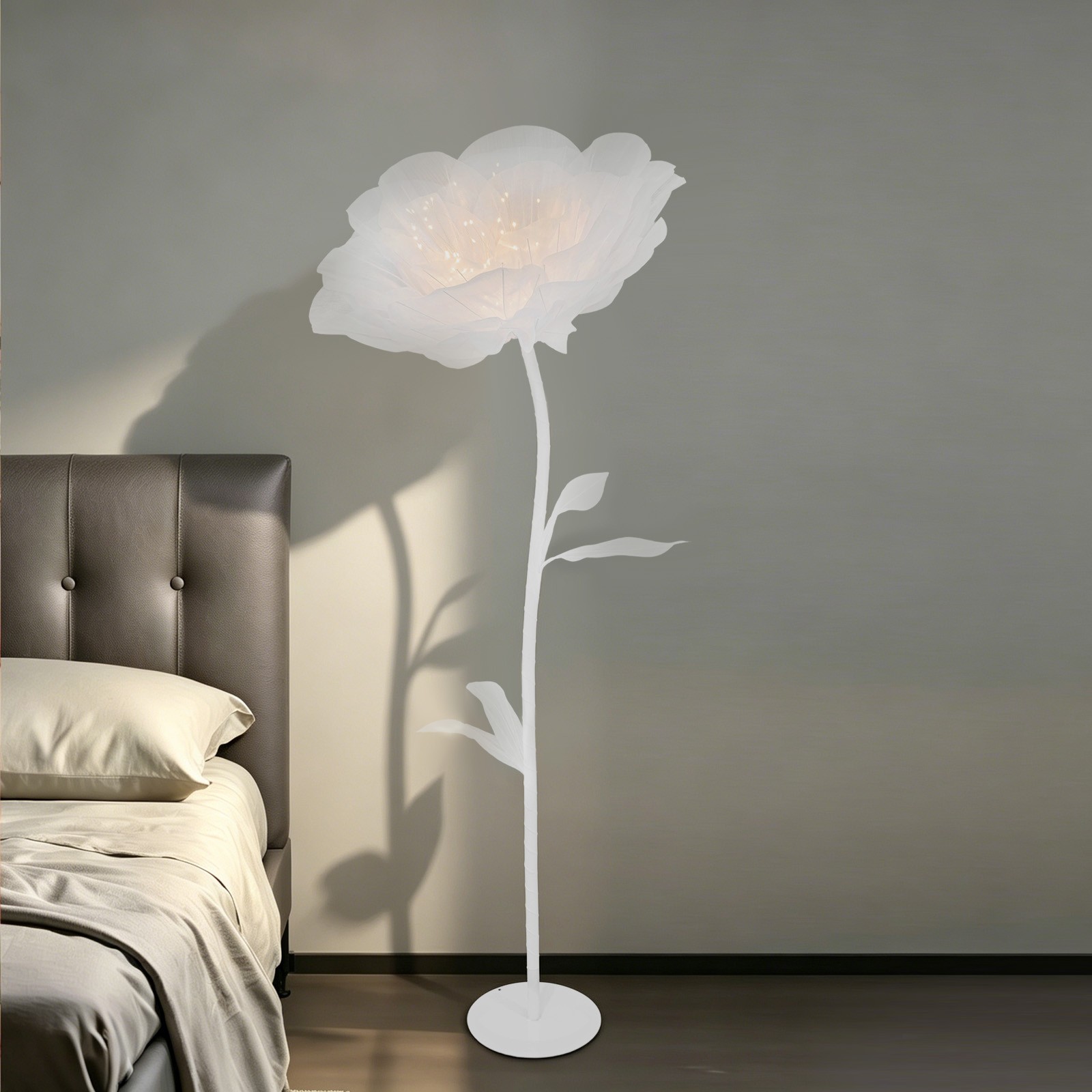 Electric Artificial Flower White 150cm LED Artificial Flower Ambient Light Decor