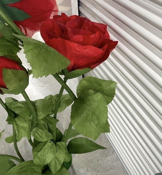 6 Foot Faux Red Rose Flower Arrangement Centerpiece for Party Event Decoration