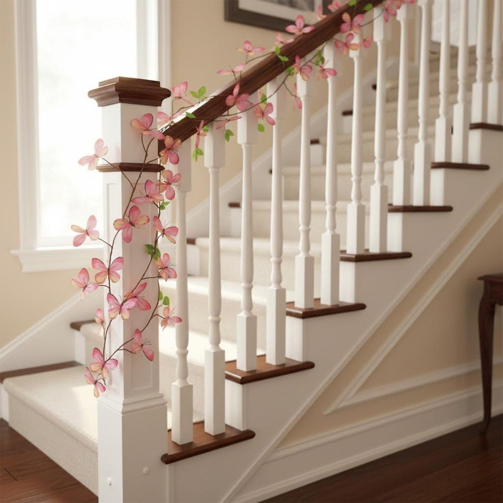 Pink Butterfly Vine Artificial Flower Made of Silk 100cm for DIY Tabletop Decor