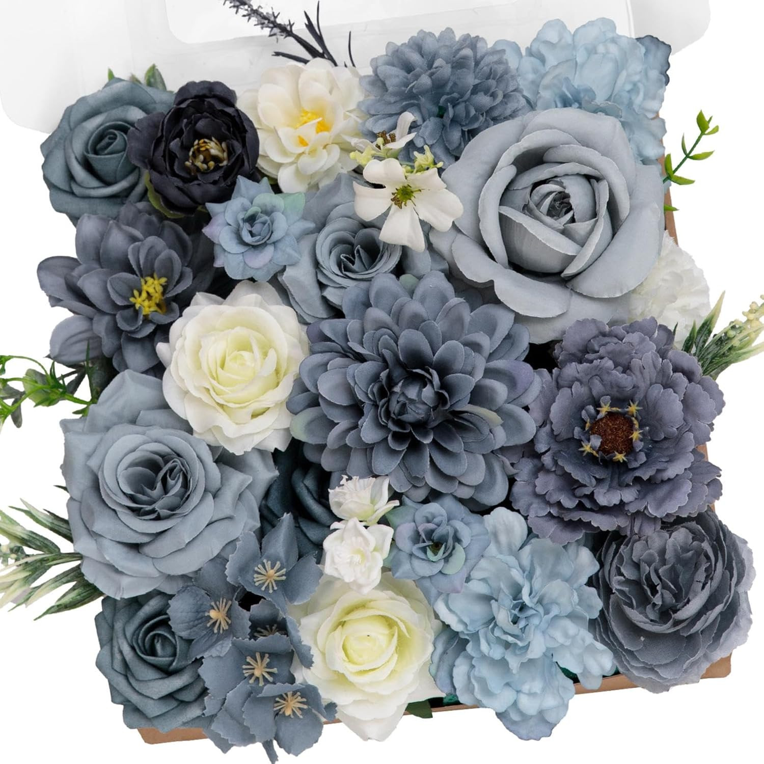 Dusty Blue Artificial Flowers: Peonies, Sunflowers, Orchids & More