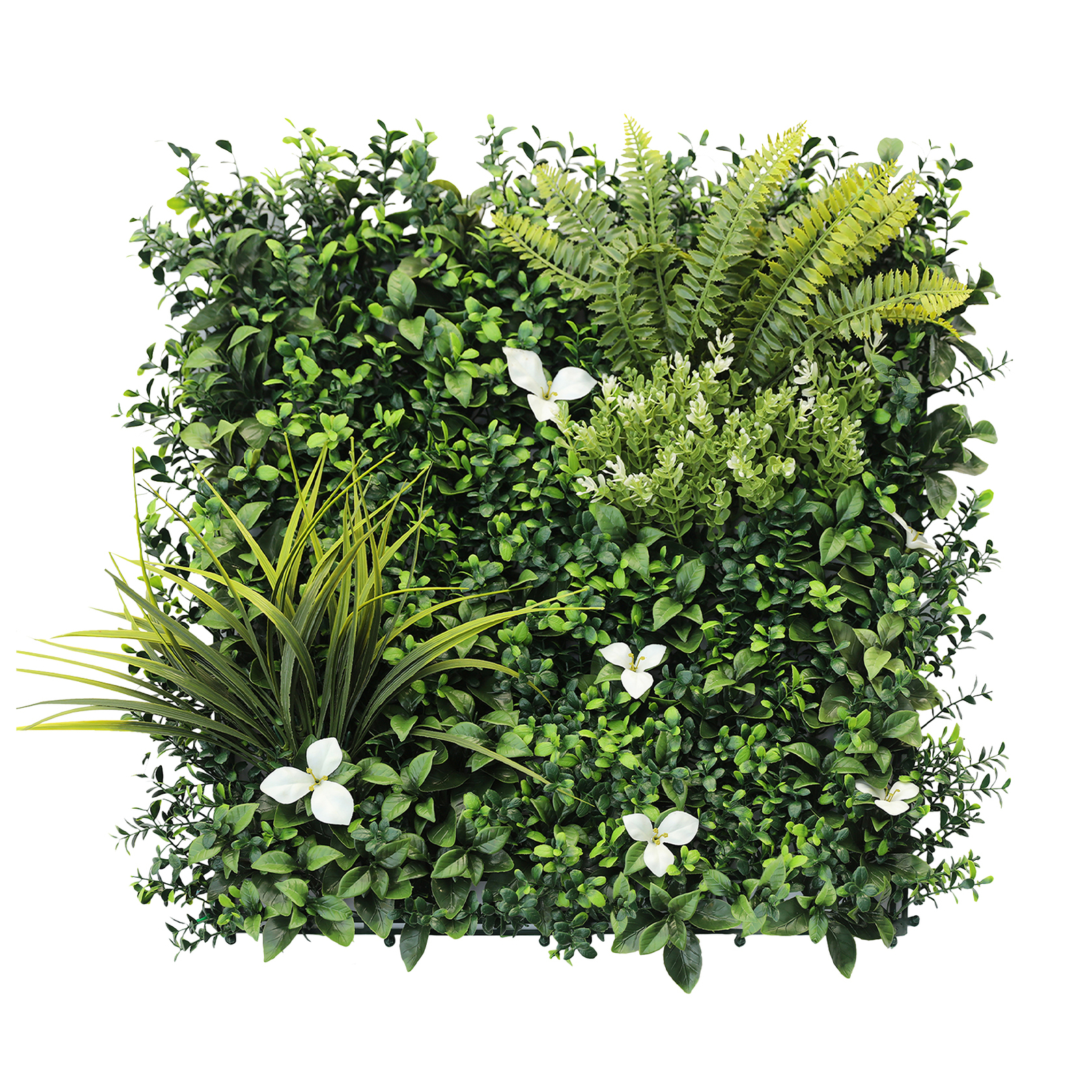 20″x20″ Artificial Faux 3D Mixed Panel Leaf Privacy Fence Screen Decor Hedge #5