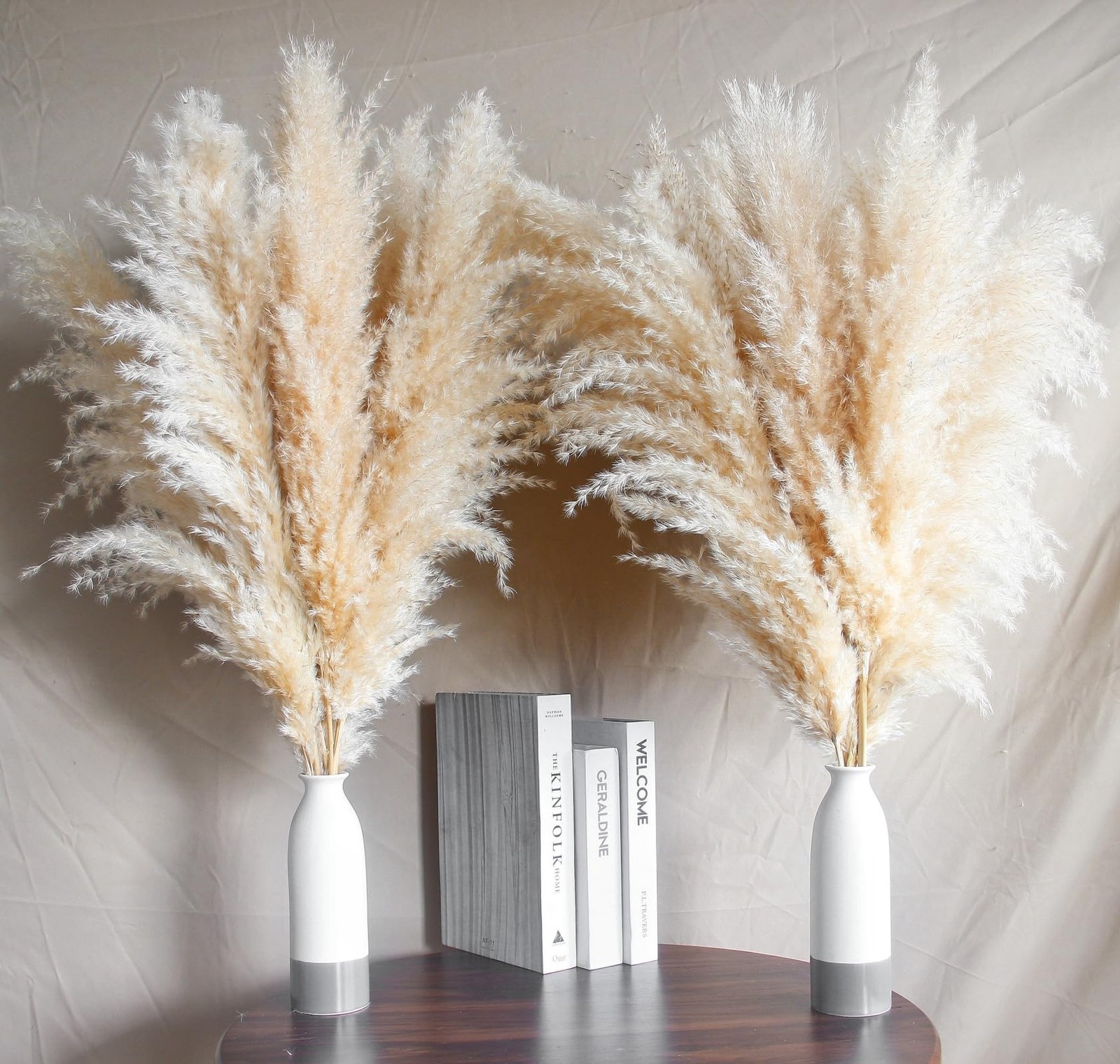 10 Stems 30″ inch Dried Pampas Grass Decor Tall, Large Pompas Grass, Boho Neu…