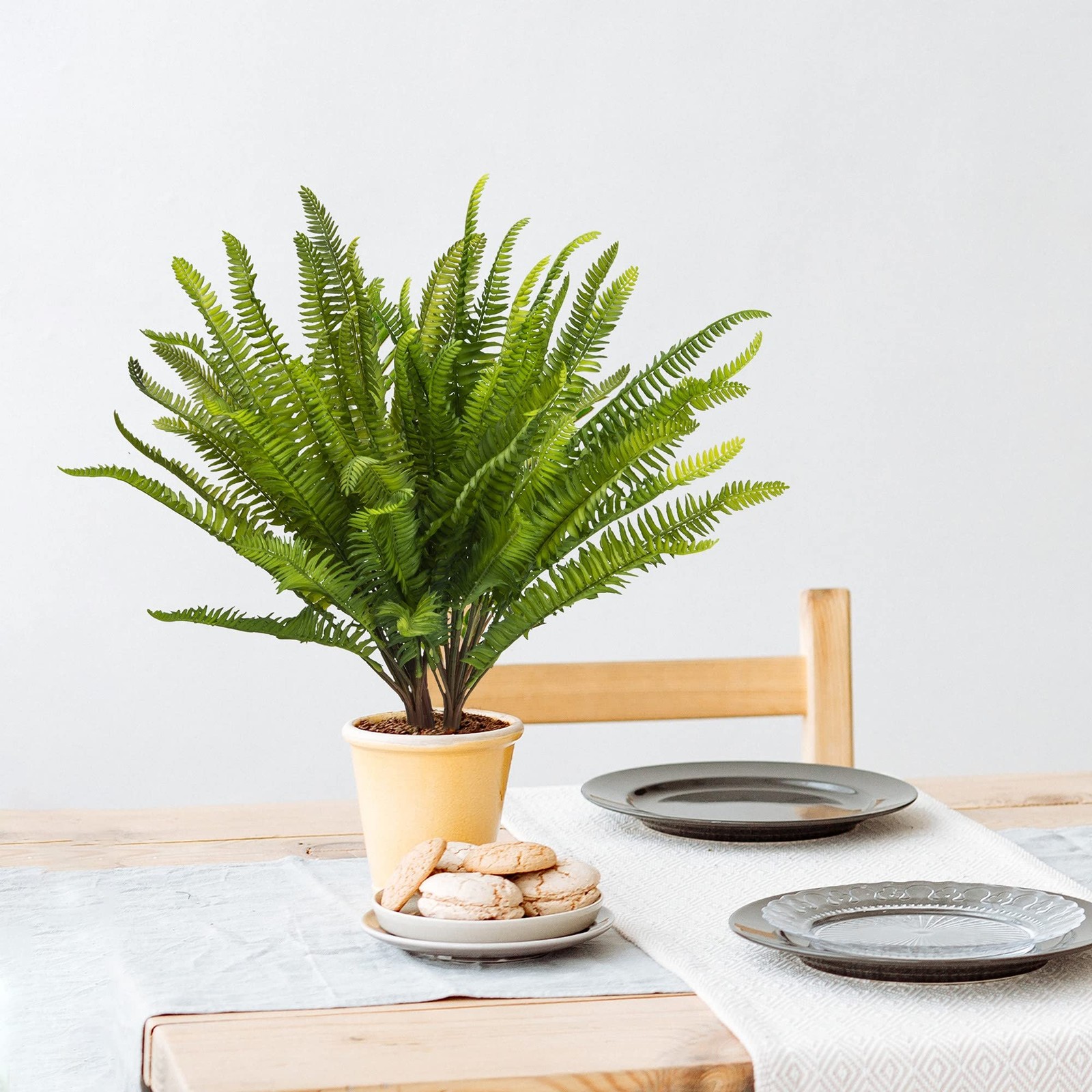 Grand Verde Boston Fern Artificial Plants Outdoor 19” Long Stem Large Shrubs …
