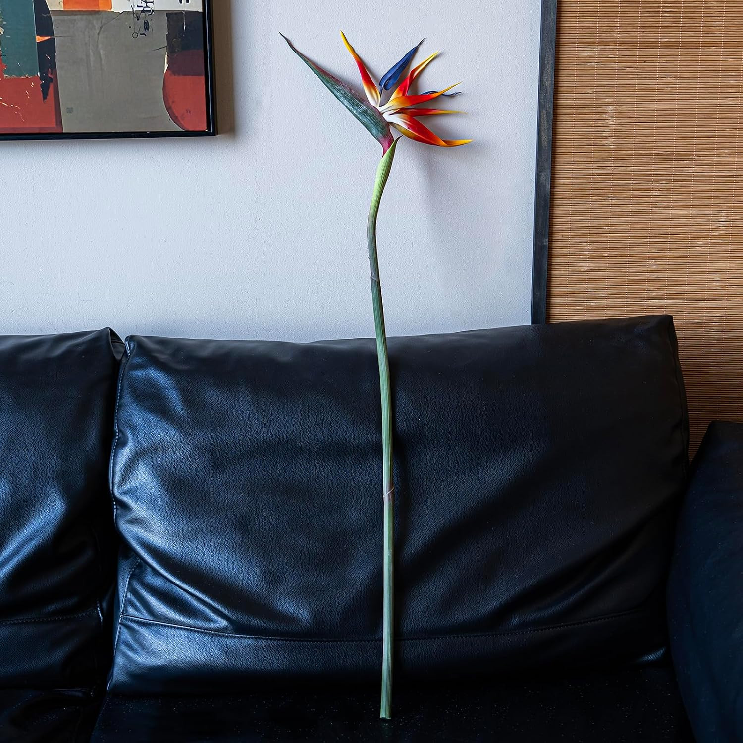 Artificial Flowers Bird of Paradise 37” Large Latex Fake Greenery Plants Long S