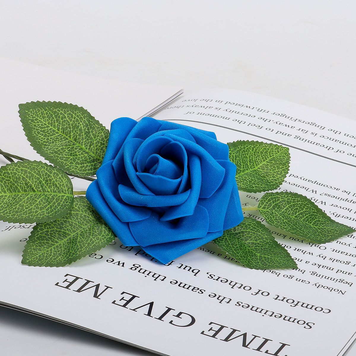 25/50pcs Flowers Artificial Real Looking Foam Rose Decoration DIY for Wedding US
