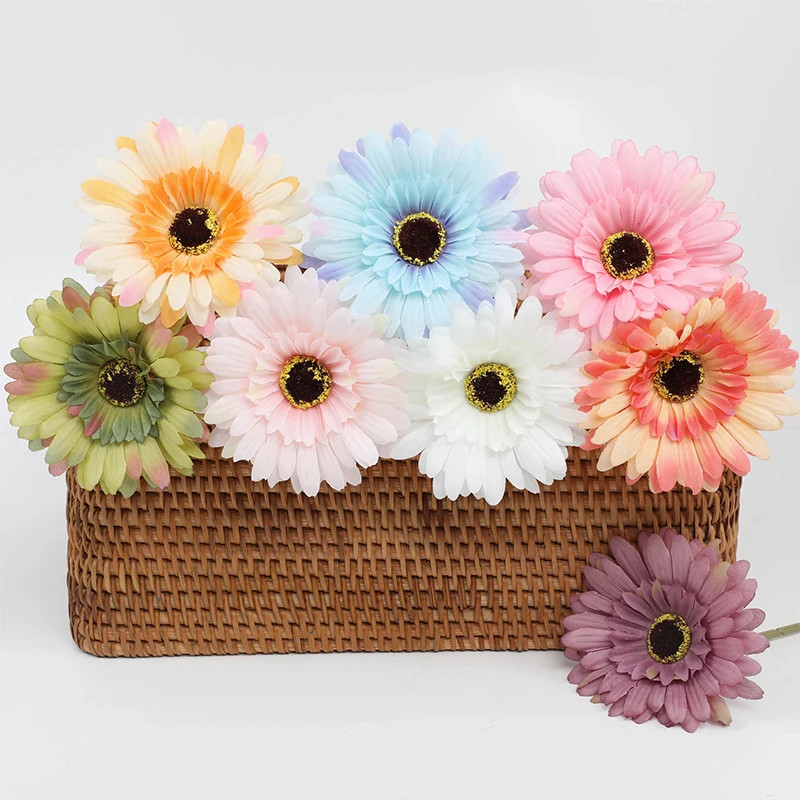5/10Pcs 26Cm Artificial Silk Gerbera Flowers Bouquet Wedding Home Table Decorati