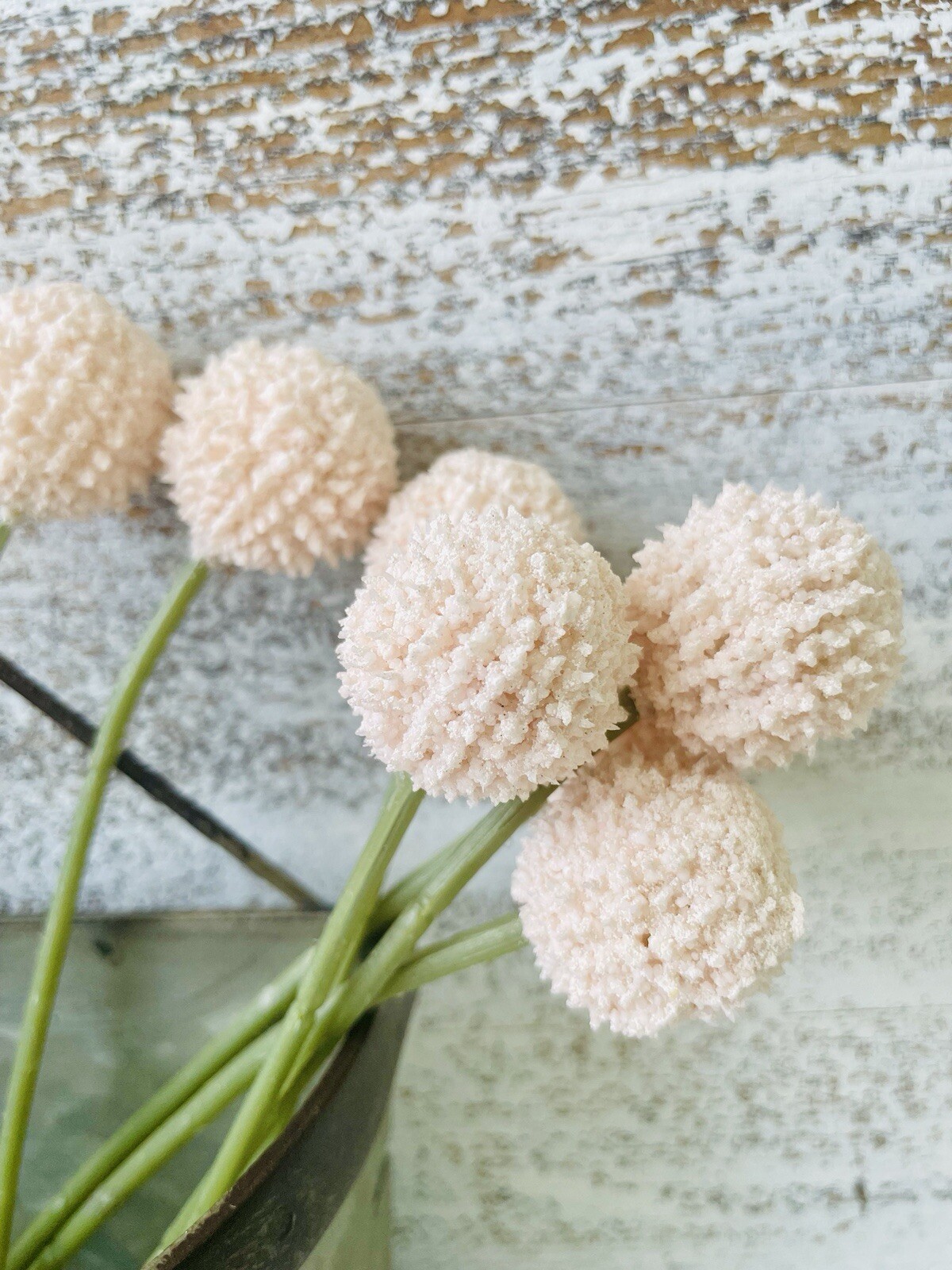 Pink Billy Ball Country Flower Bouquet New