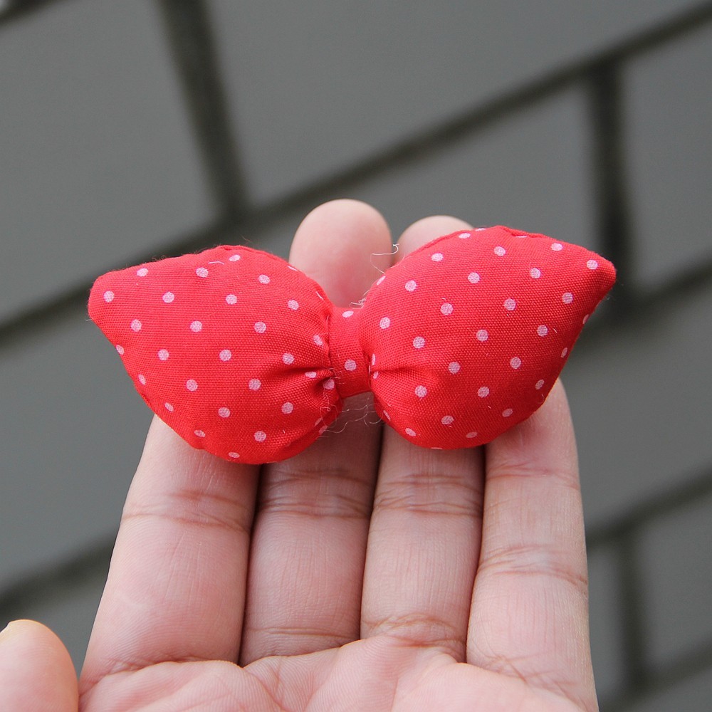 7.5cm The Exquisite Princess Rose Polka Dot Cotton Bow Tie Headband