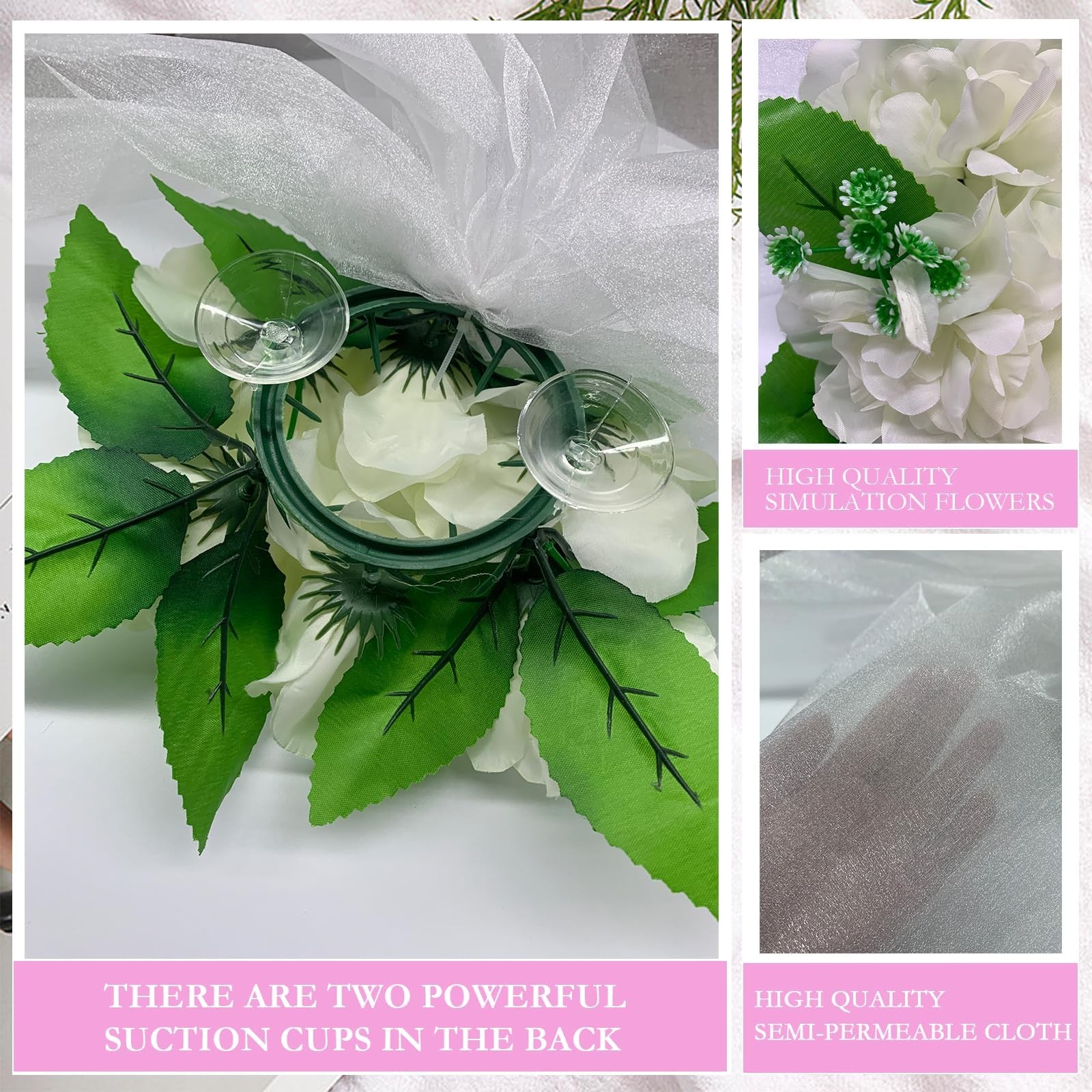 Wedding Car Decorations Kit Bridal Car Decor Bride Car Accessories for Party