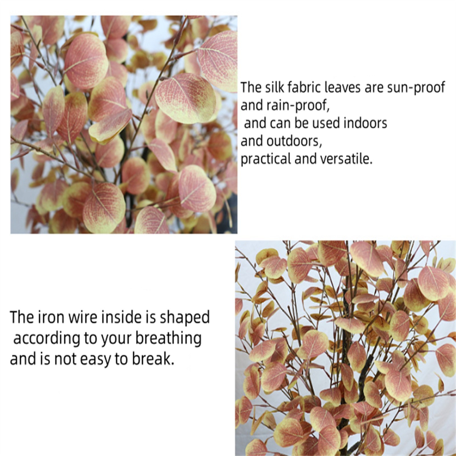 Artificial Fall Eucalyptus Tree Fake Fall Leaf Autumn Tree Decor 120cm/150cm