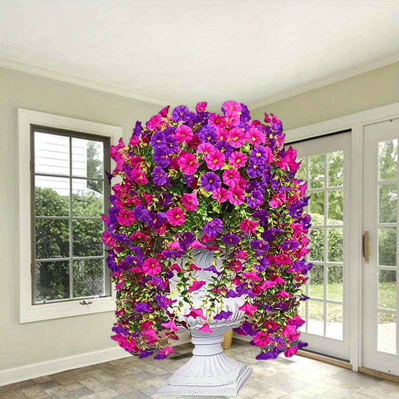 4pcs Artificial Hanging Petunia Garland Fake Trailing Flower Wedding Party Decor