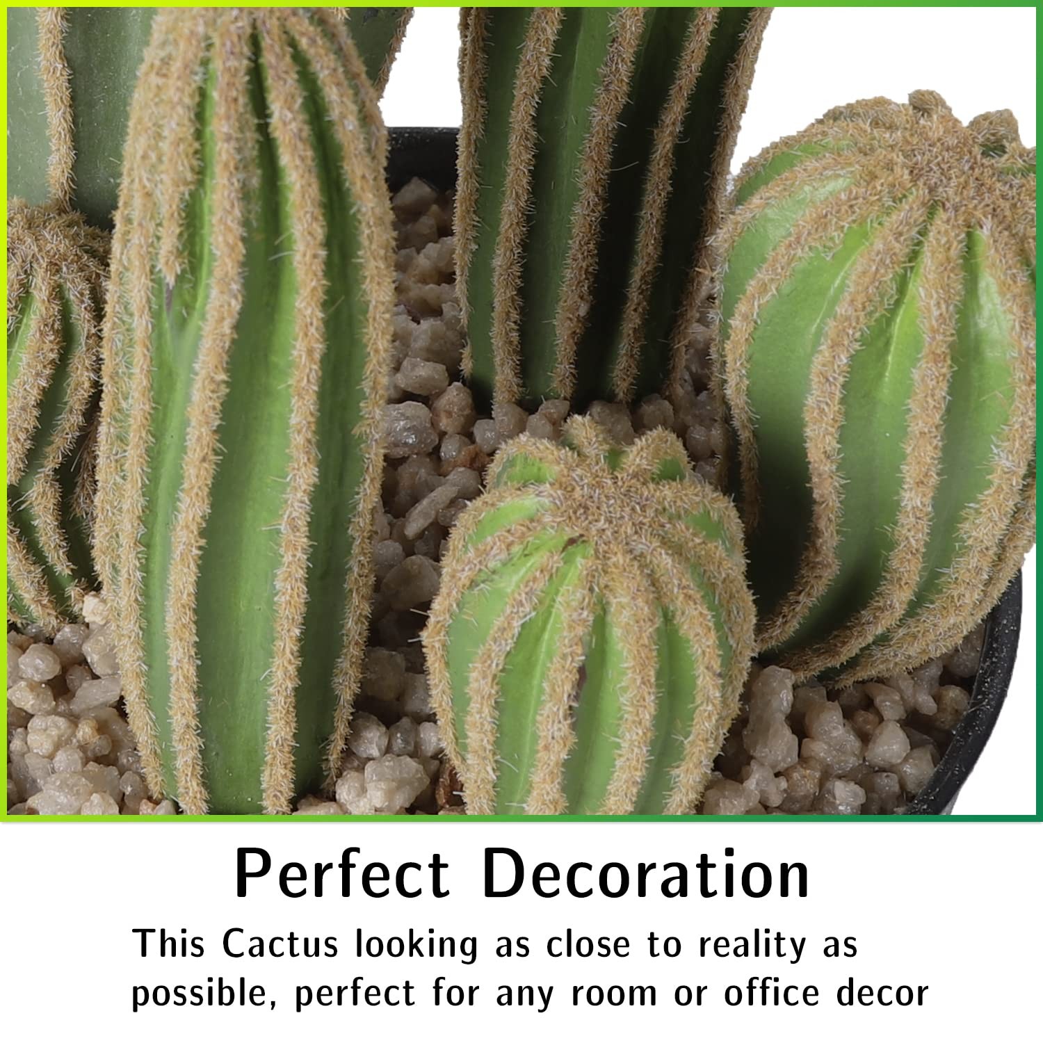 Artificial Cactus Fake Cactus 16 Inch Faux Cacti Plants for Home Garden Offic…