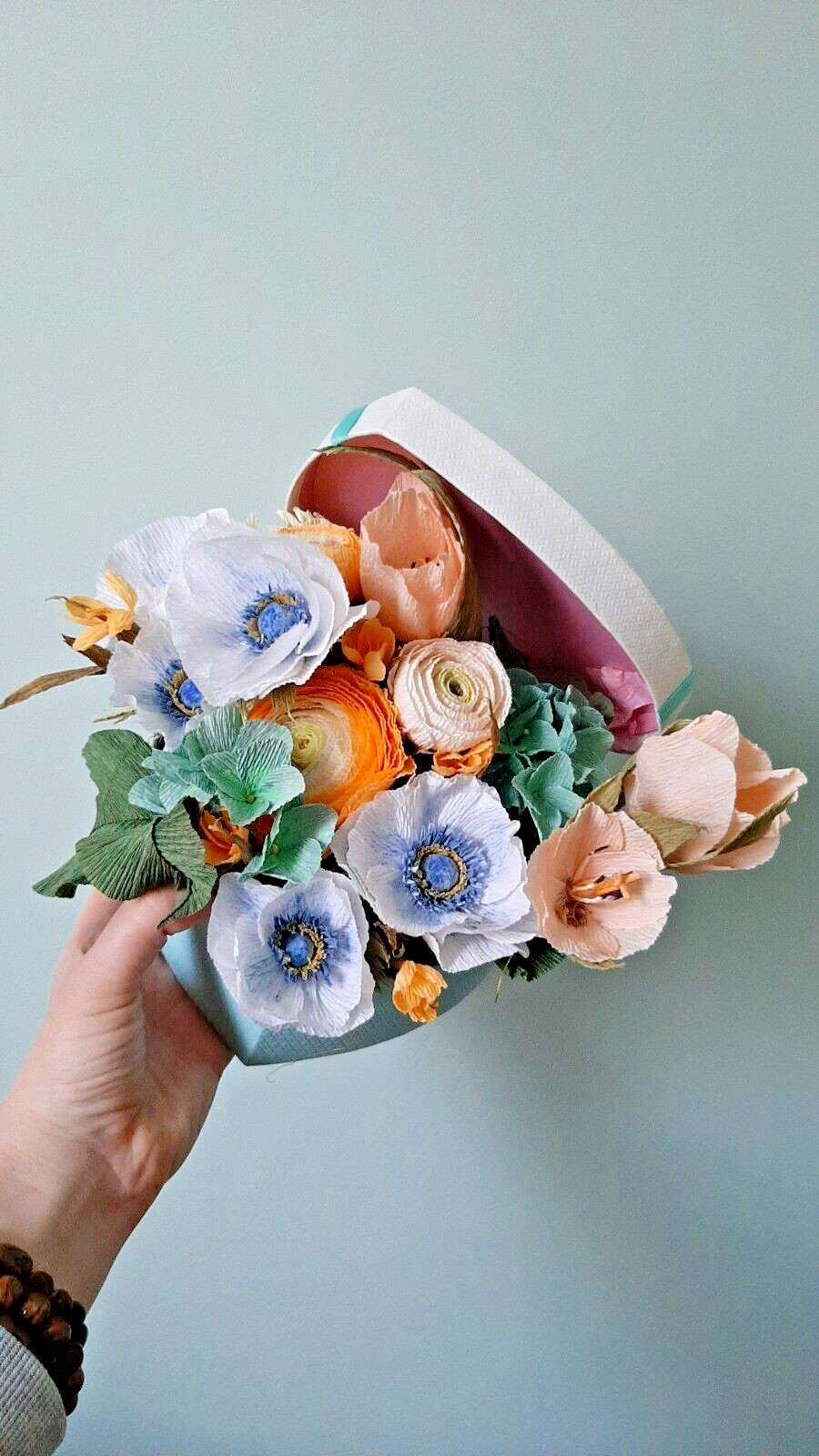 Colorful Paper Flower Bouquet Handmade Artificial Flower Bouquet gift for a spec