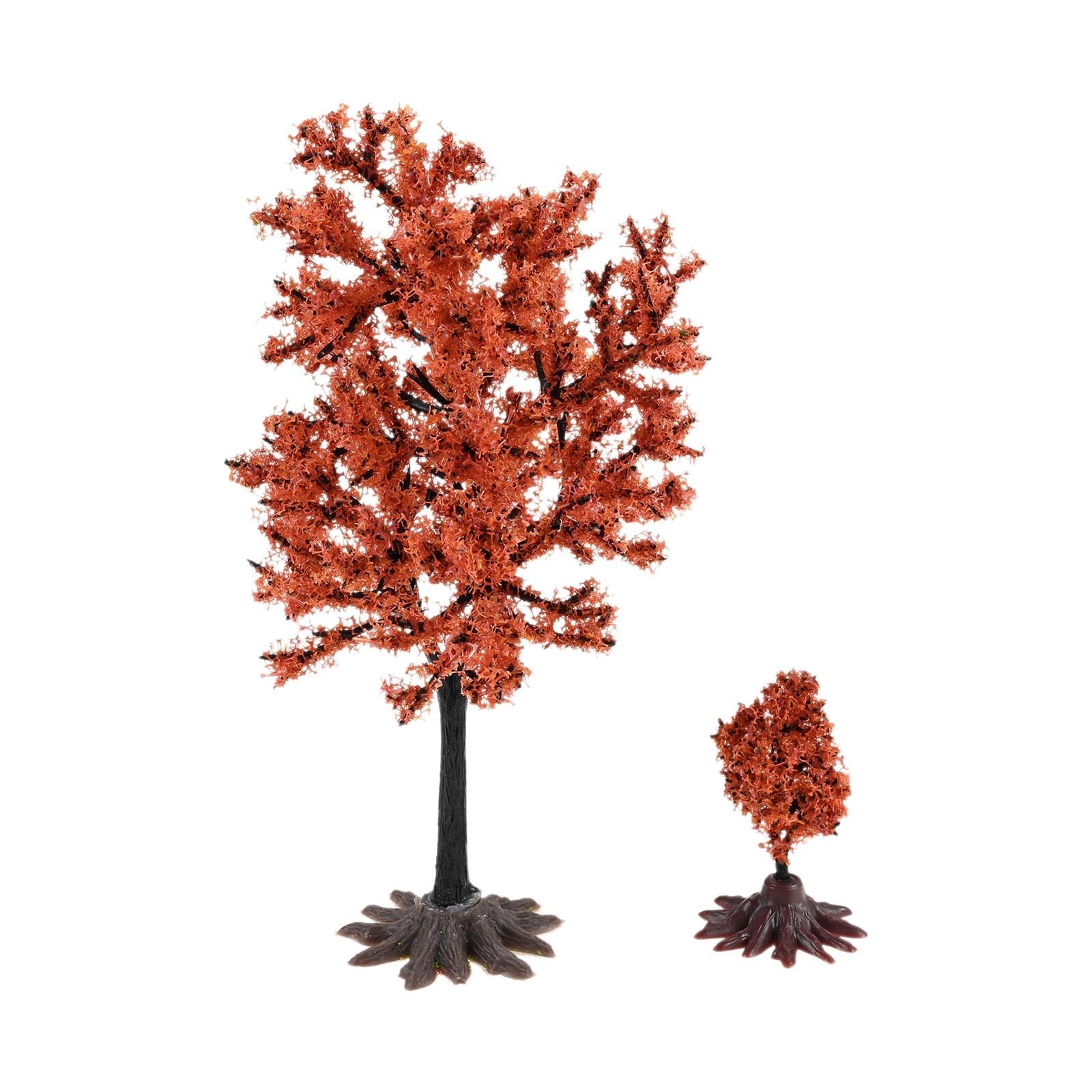 16 Pcs Miniature Model Trees with Base Fake Artificial Trees Scenery Railroad…