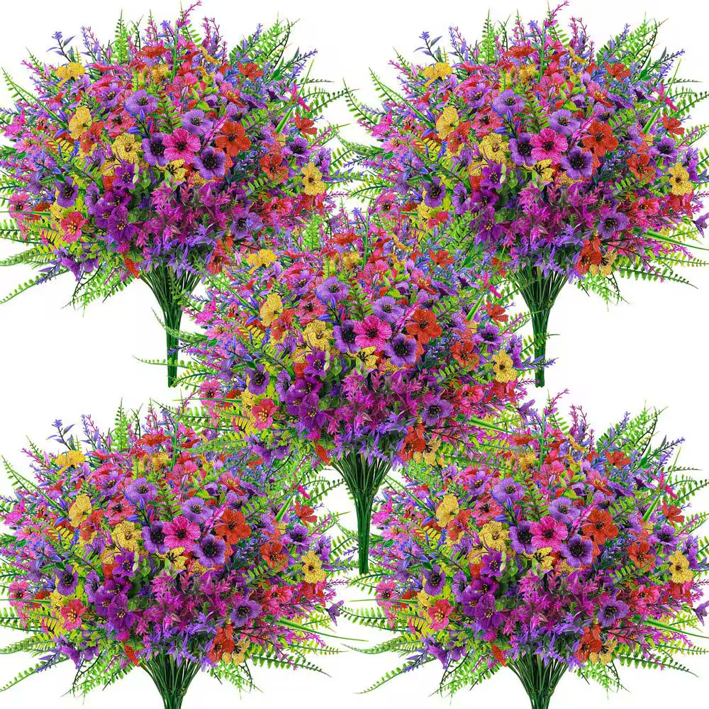 13.8 In. Multi-Colored Indoor/Outdoor Artificial Daisy Flowers Bulk UV Resistant