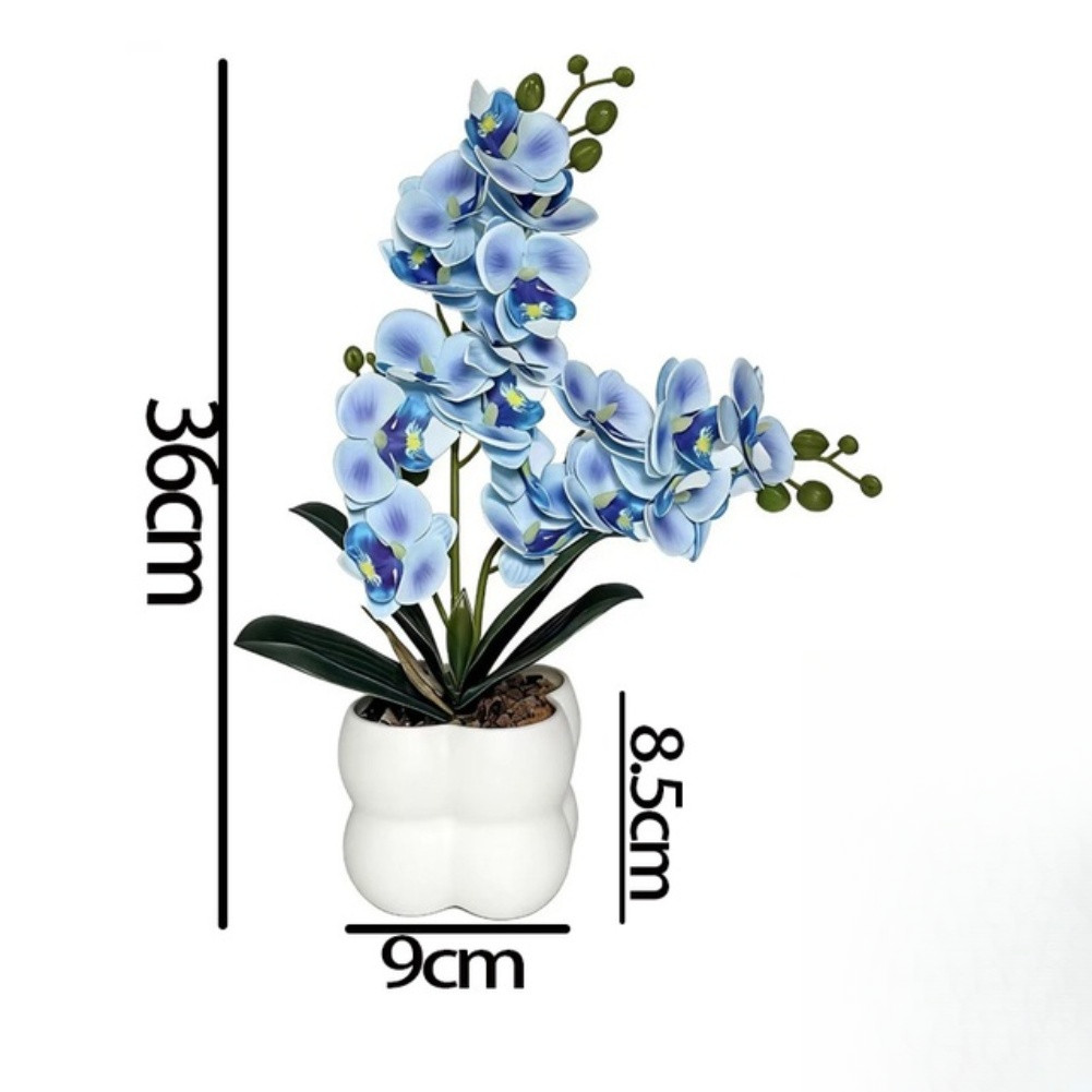 Artificial Orchid Home Decoration Soft Plastic for material Maintenance-free