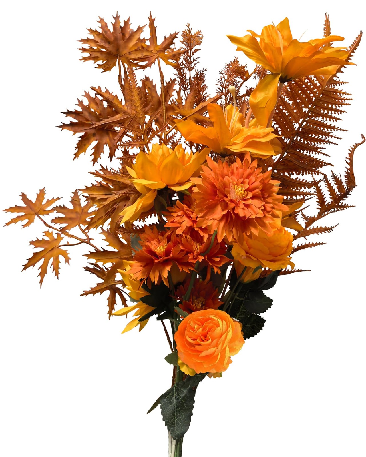 Fall Flowers Bouquets Decoration 2027 Fake Silk Leaves Artificial Decor