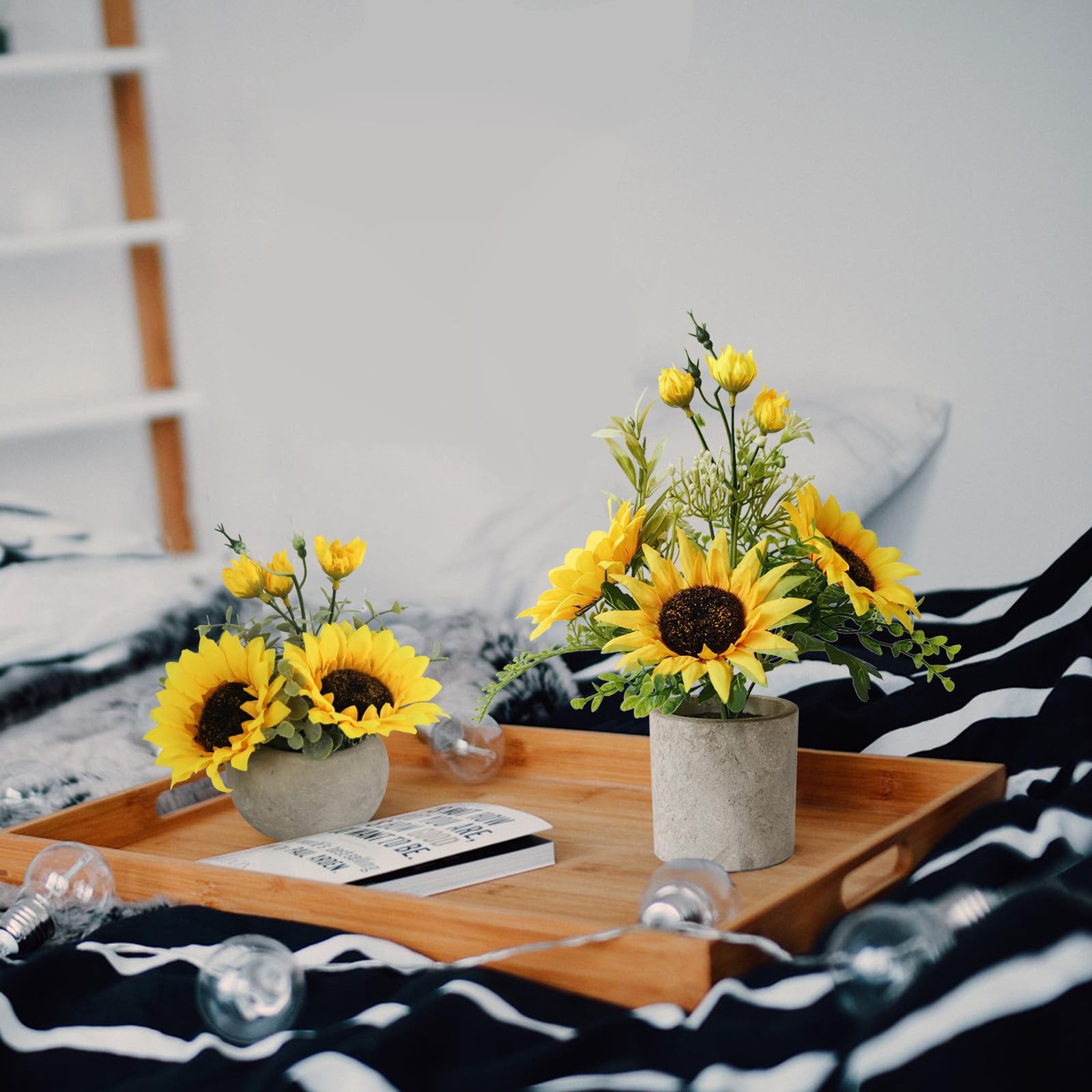 Leftover Sunflower Artificial Flowers Pot,Sunflower Decor,Flower Centerpieces…