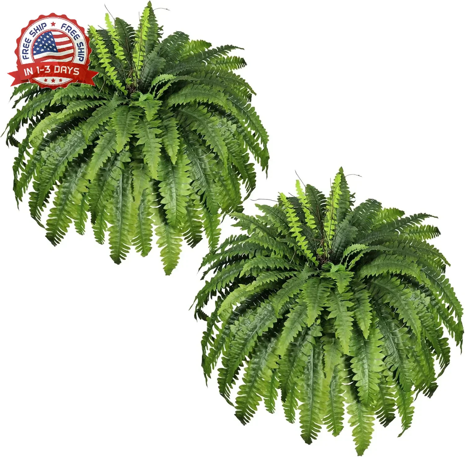 Artificial Ferns for Outdoors & Indoors, 51″ Fake Ferns Artificial Plants Large