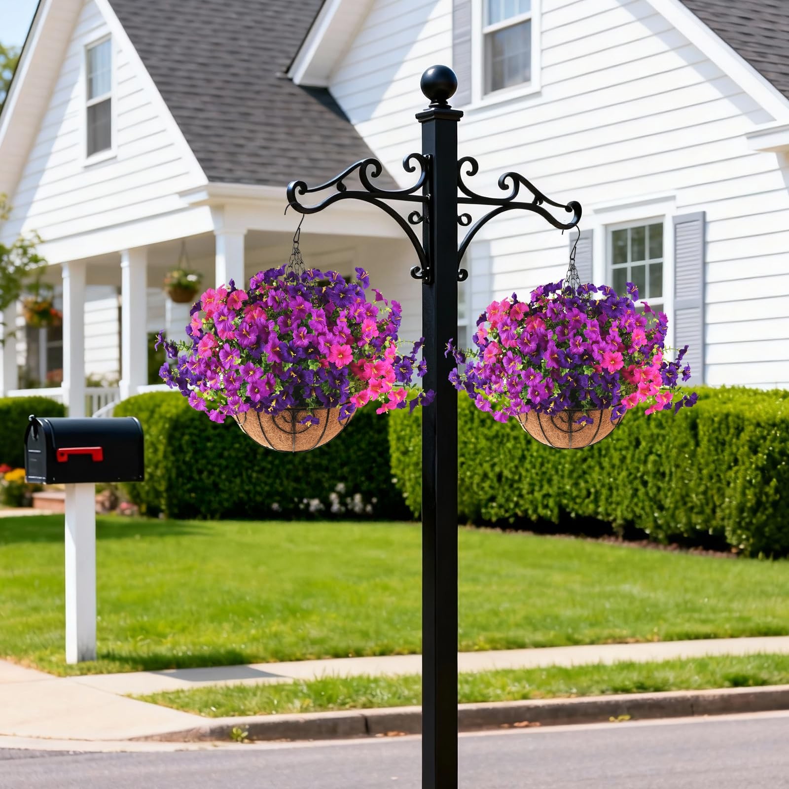 Artificial Flowers for Outdoors Fake Plants Spring Summer Decoration, 12 Bund…