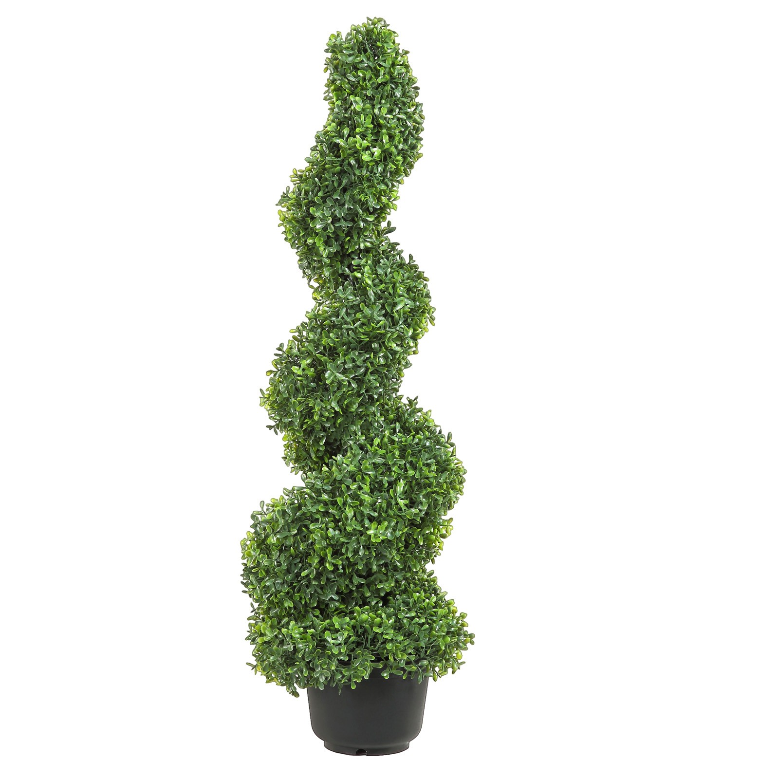 VEVOR 3′ Artificial Boxwood 2 Pack Spiral Topiary Tree UV Home Decor In/Outdoor