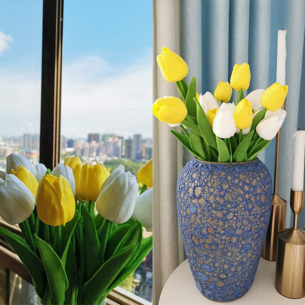 10PCS Artificial Lifelike Tulip Flowers Bouquet Wedding Home Festival Decor Gift