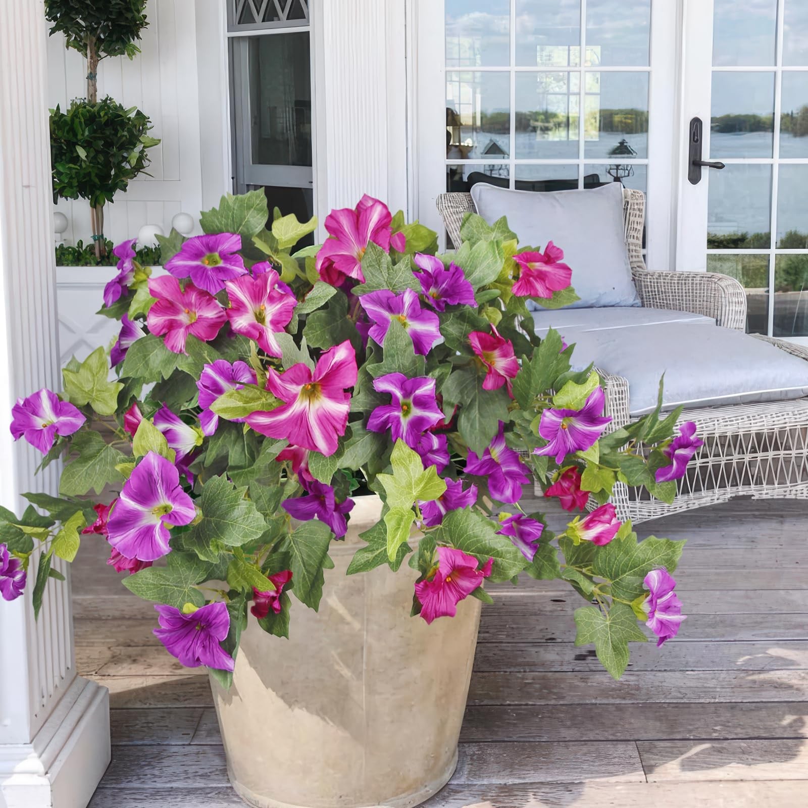 2 Pcs Artificial Fake Flowers for Outdoors Decoration Artificial Plants Reali…