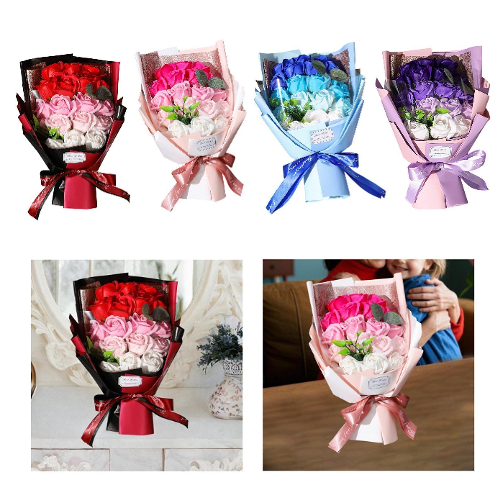 Soap Rose Artificial Flower Ceremony Table Centerpieces for Friend Her Him