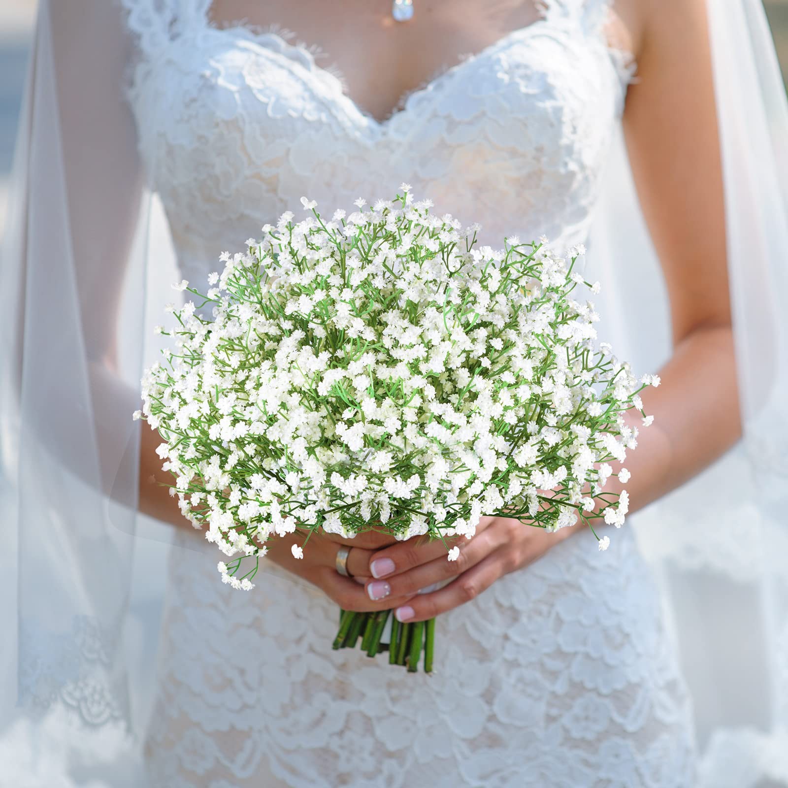 12 PCS Babys Breath Artificial Flowers Gypsophila Faux Wedding Party Decor