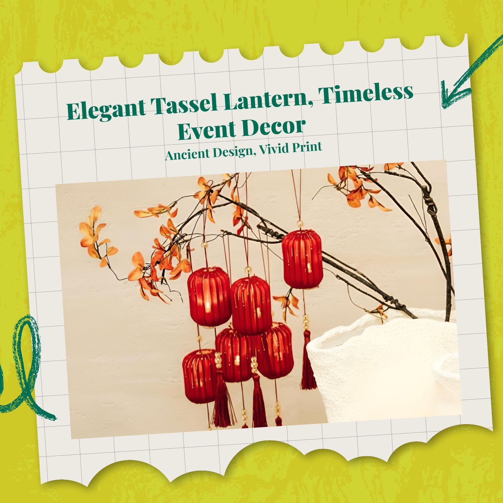 Mid-Autumn Festival Lantern Waterproof Outdoor Hanging Decor