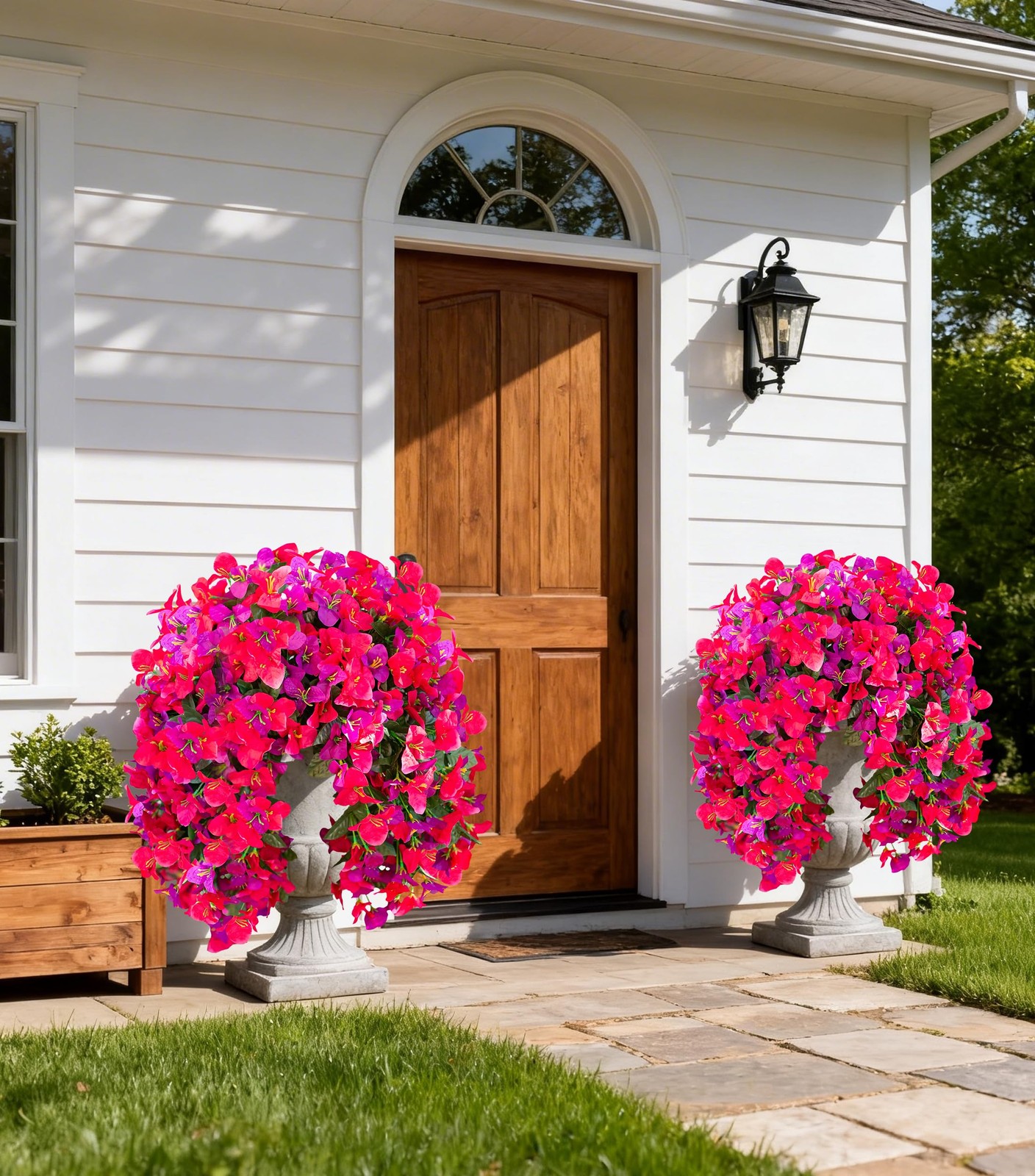 Bougainvillea Artificial Hanging Flowers Plants for Outdoors Decoration, 2pcs…