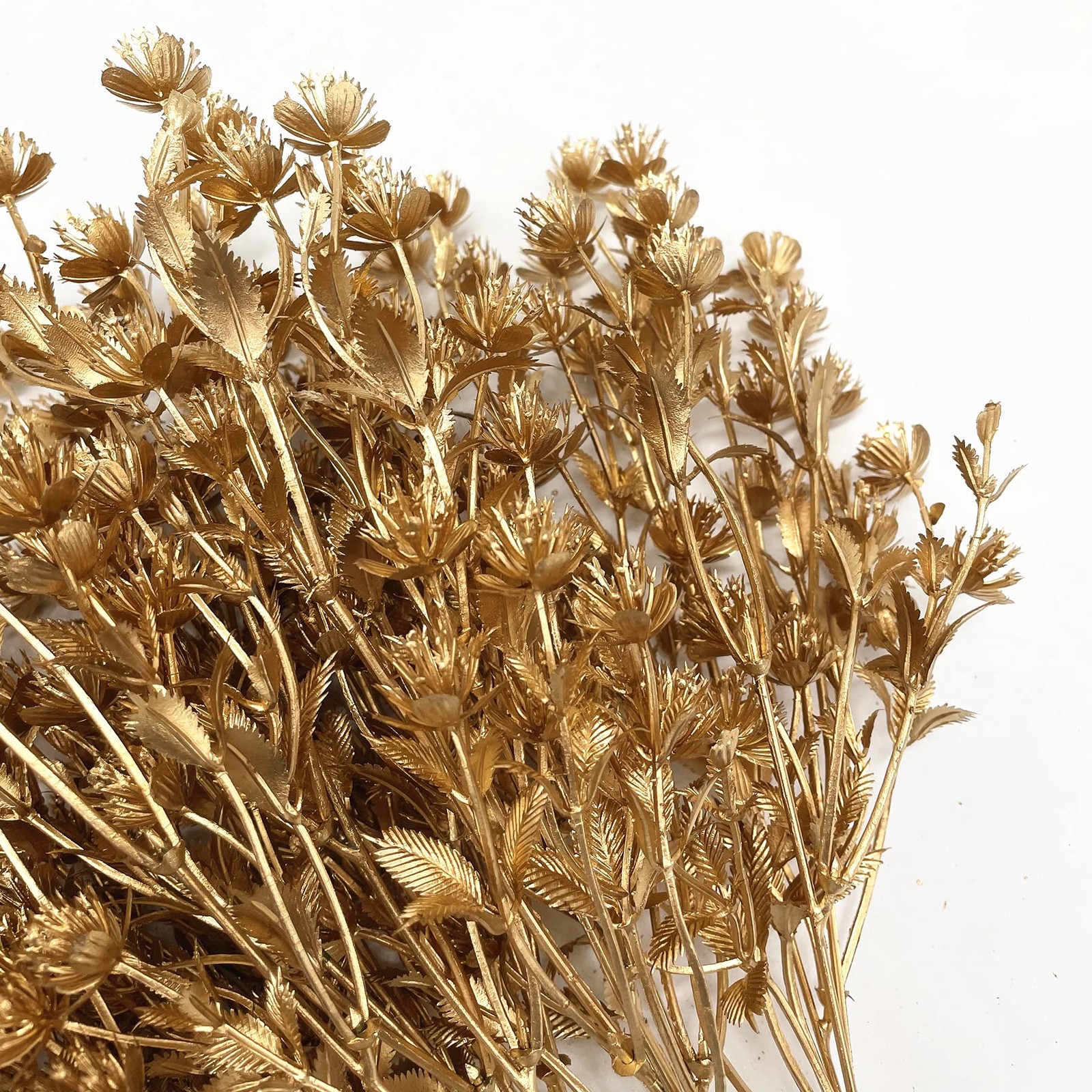 Artificial Flowers Fake Plants Christmas Decorations, Golden Plastic Leaves G…