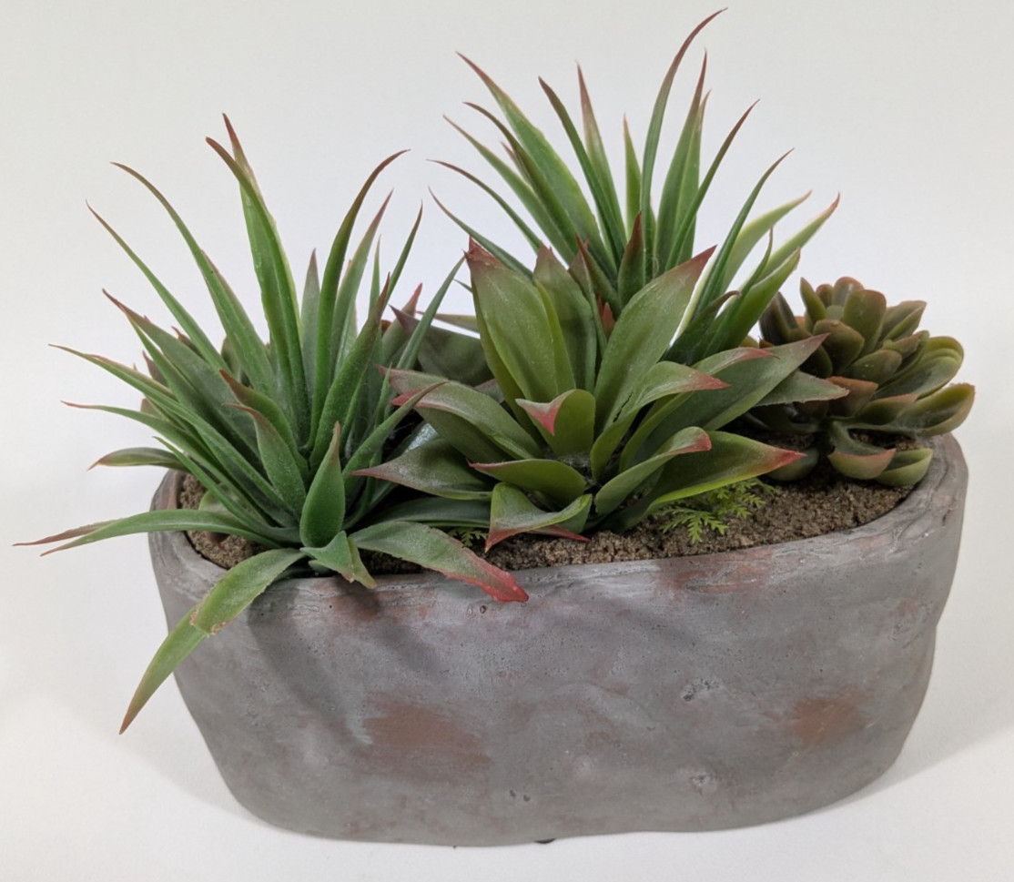 Faux Fake Succulent Potted Plant Agave Aloe Cactus Desert Plants Decor