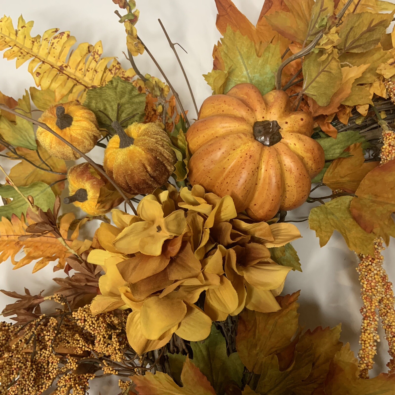 New Designer Fall Golden Yellow Orange Autumn Door Wall Wreath Fall Home Decor