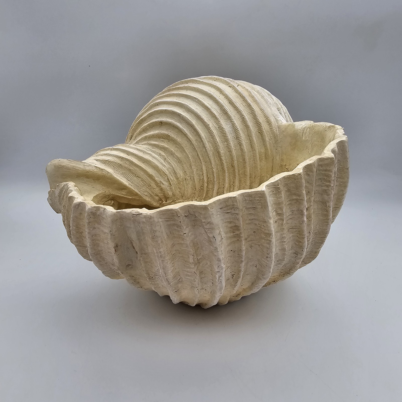 White Cream Decorative Faux Shell Planter Vase