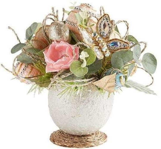 Pier 1 Import Mini Capiz Shimmer Glamour Centerpiece Floral Arrangement