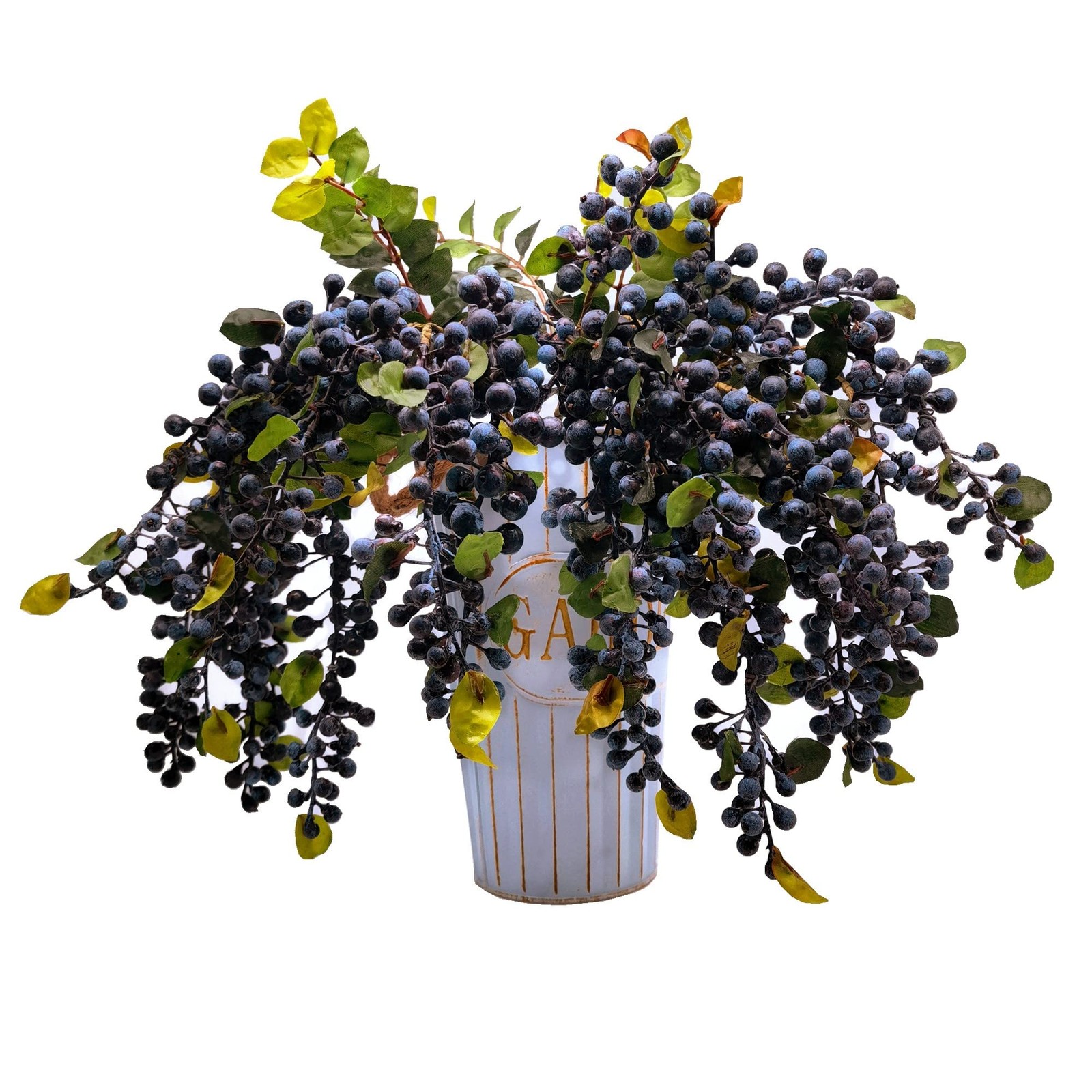 2 Pcs Artificial Berries Plastic Foam Blueberry Christmas Picks Floral Arrang
