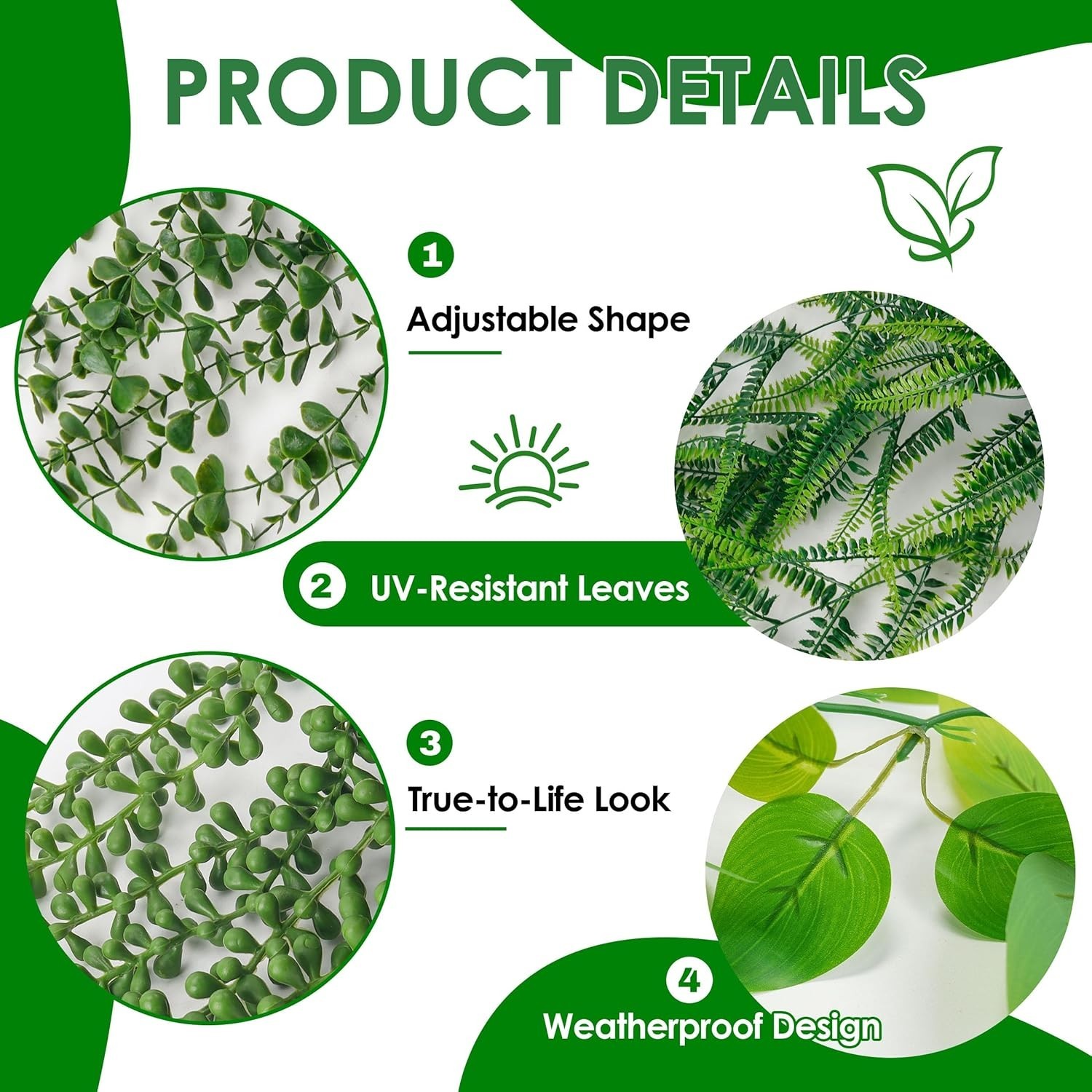 4Pcs Fake Plants Hanging Artificial Ivy Vine Faux Eucalyptus Hanging Plants, …