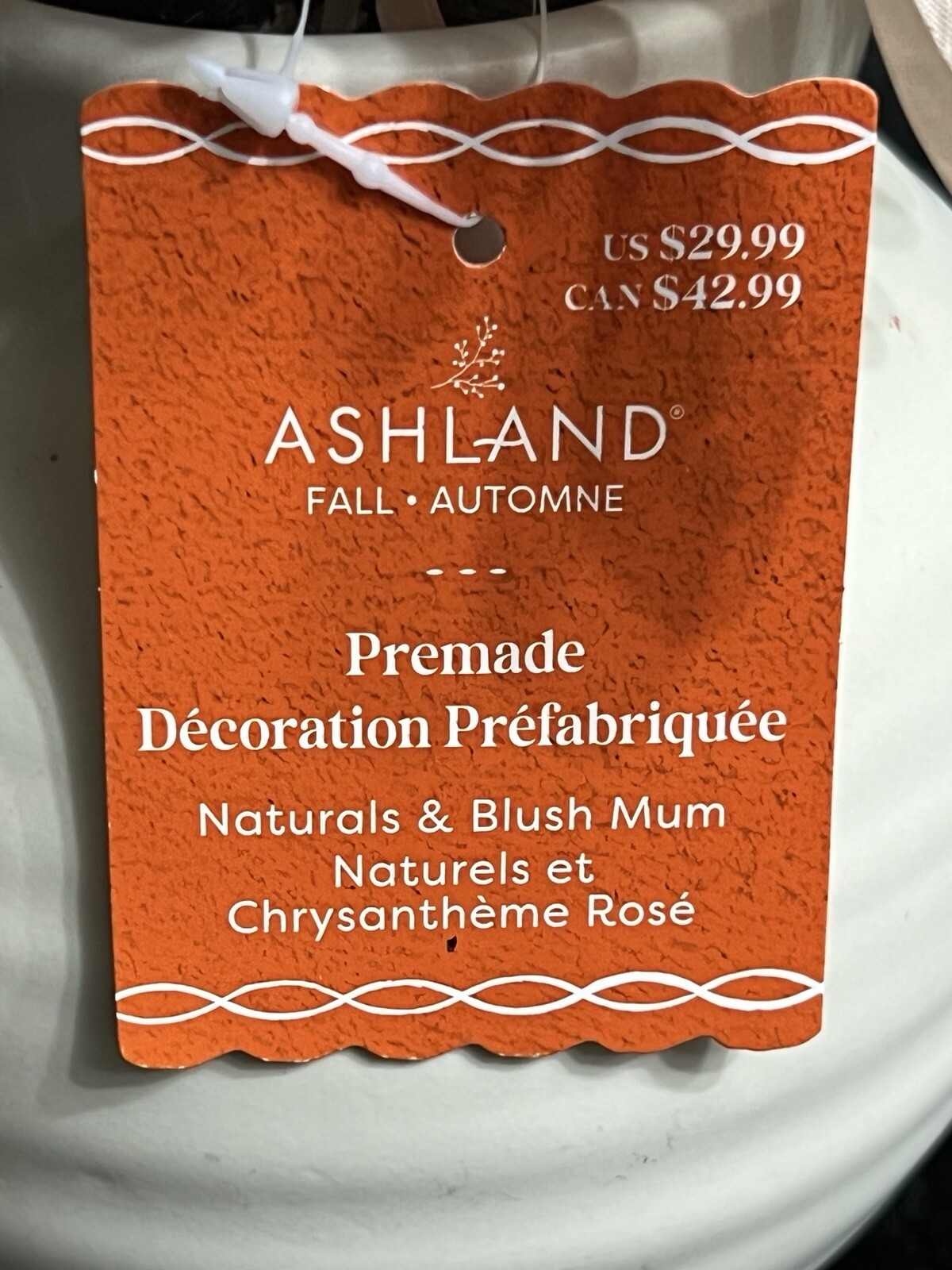 Ashland Spring/Autumn Flower Arrangement In Ceramic Pot NEW W/TAG Neutral 14”x10