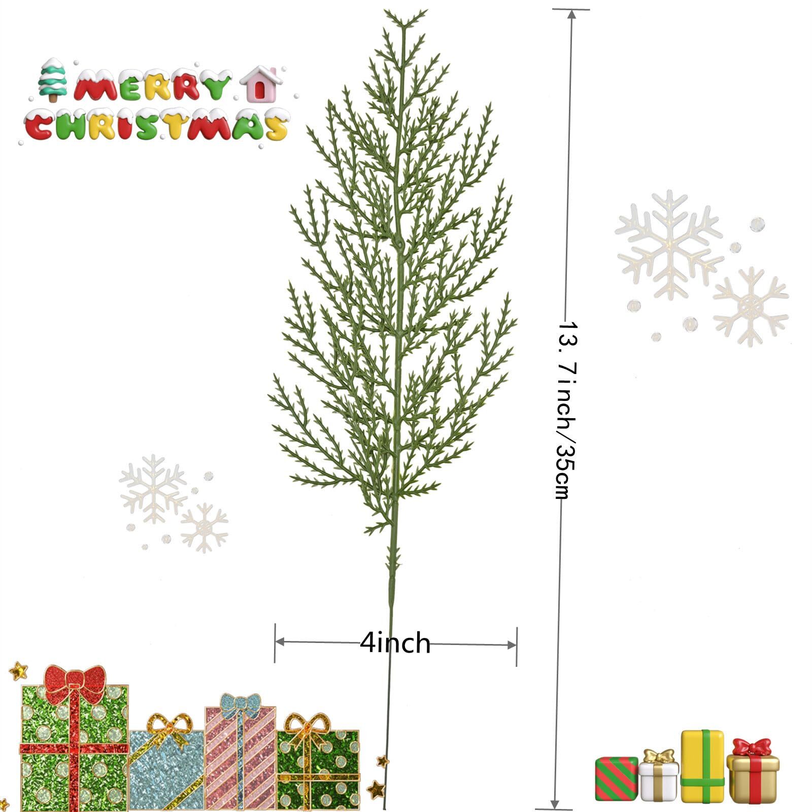 45 Pcs Artificial Pine Branches Greenery Pine Picks for Wreath Craft Home Decor