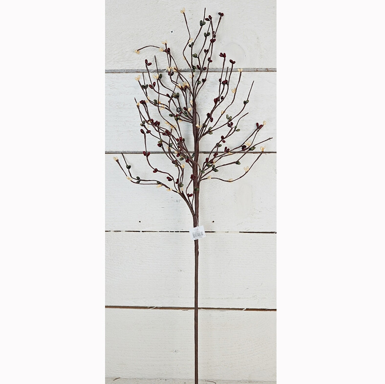 Pip Berry Pick / Spray 20″ High – Farm House – Burgundy Green Cream – Christmas