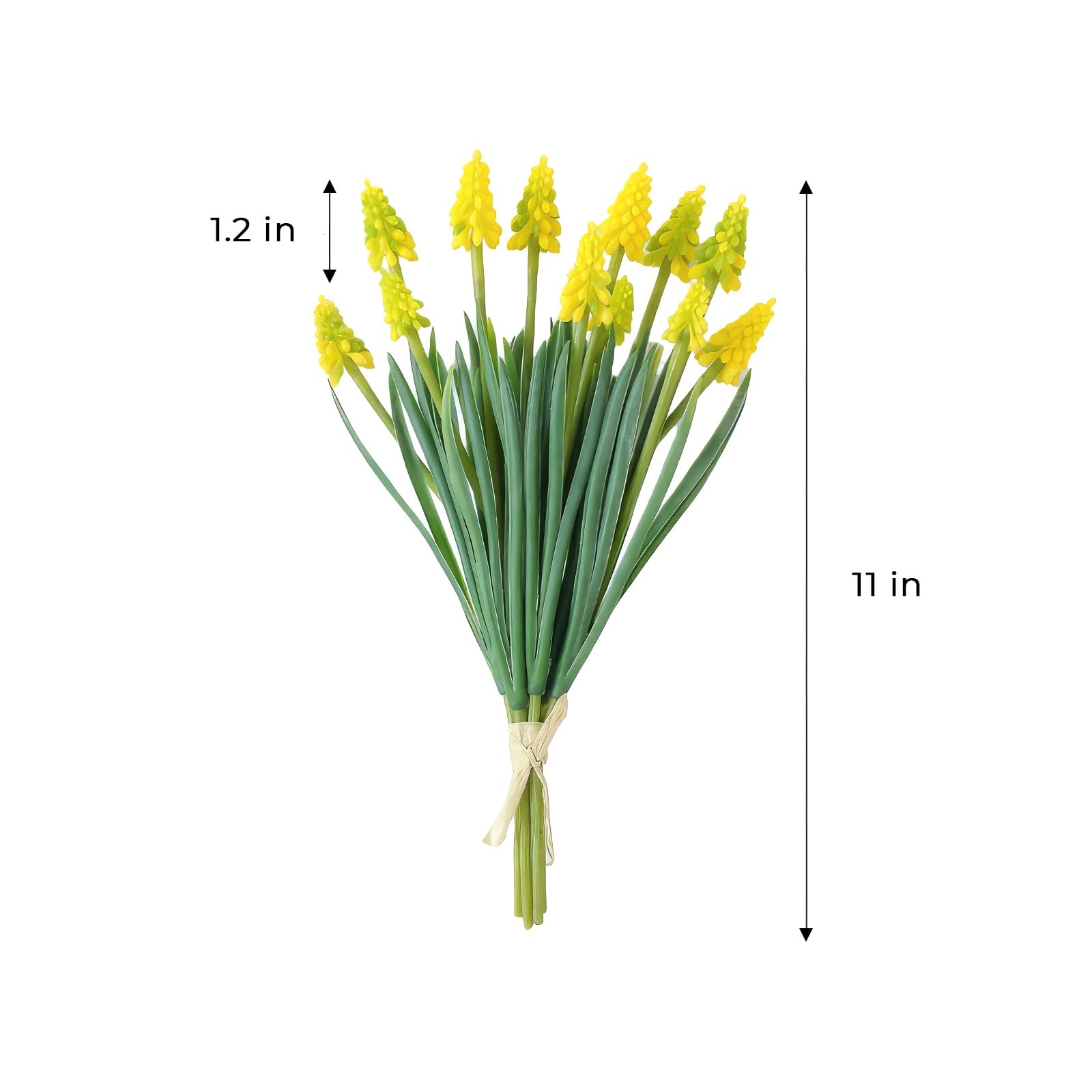 Blue Artificial Grape Hyacinth Faux Flowers Wedding Vase Decor 18 PCS