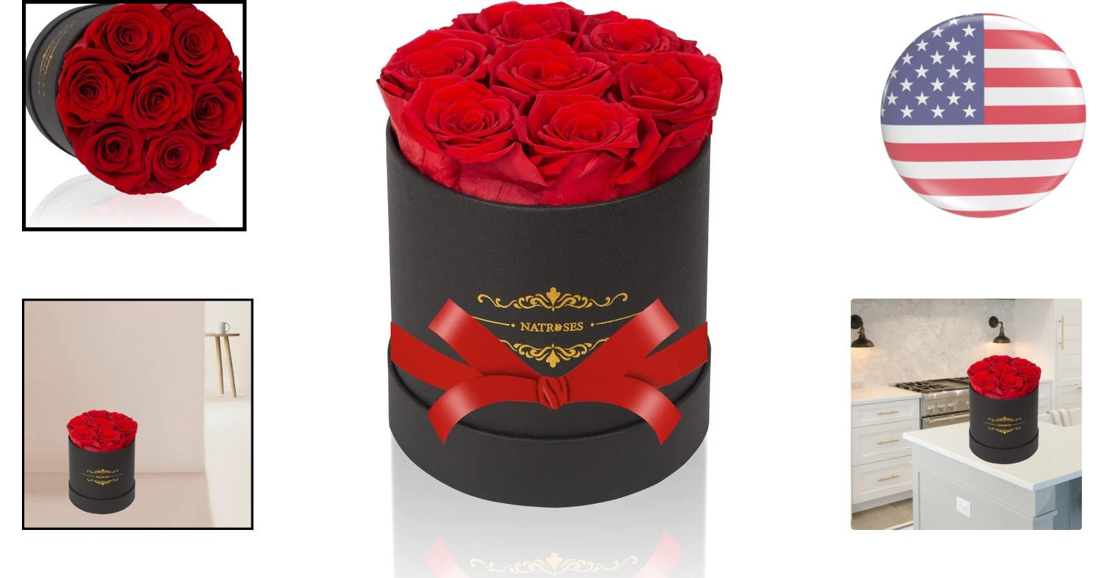 Elegant 7 Piece Preserved Roses Gift Box – Timeless Romance for Any Occasion