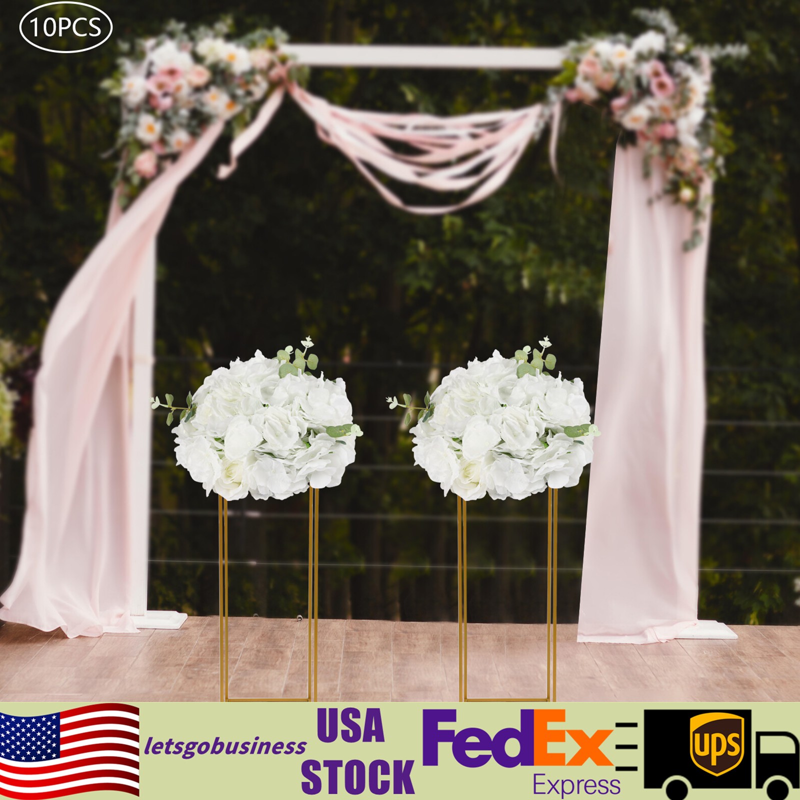 NEW 10X Artificial Flower Ball 12 Heads Wedding Flower Balls for Centerpieces