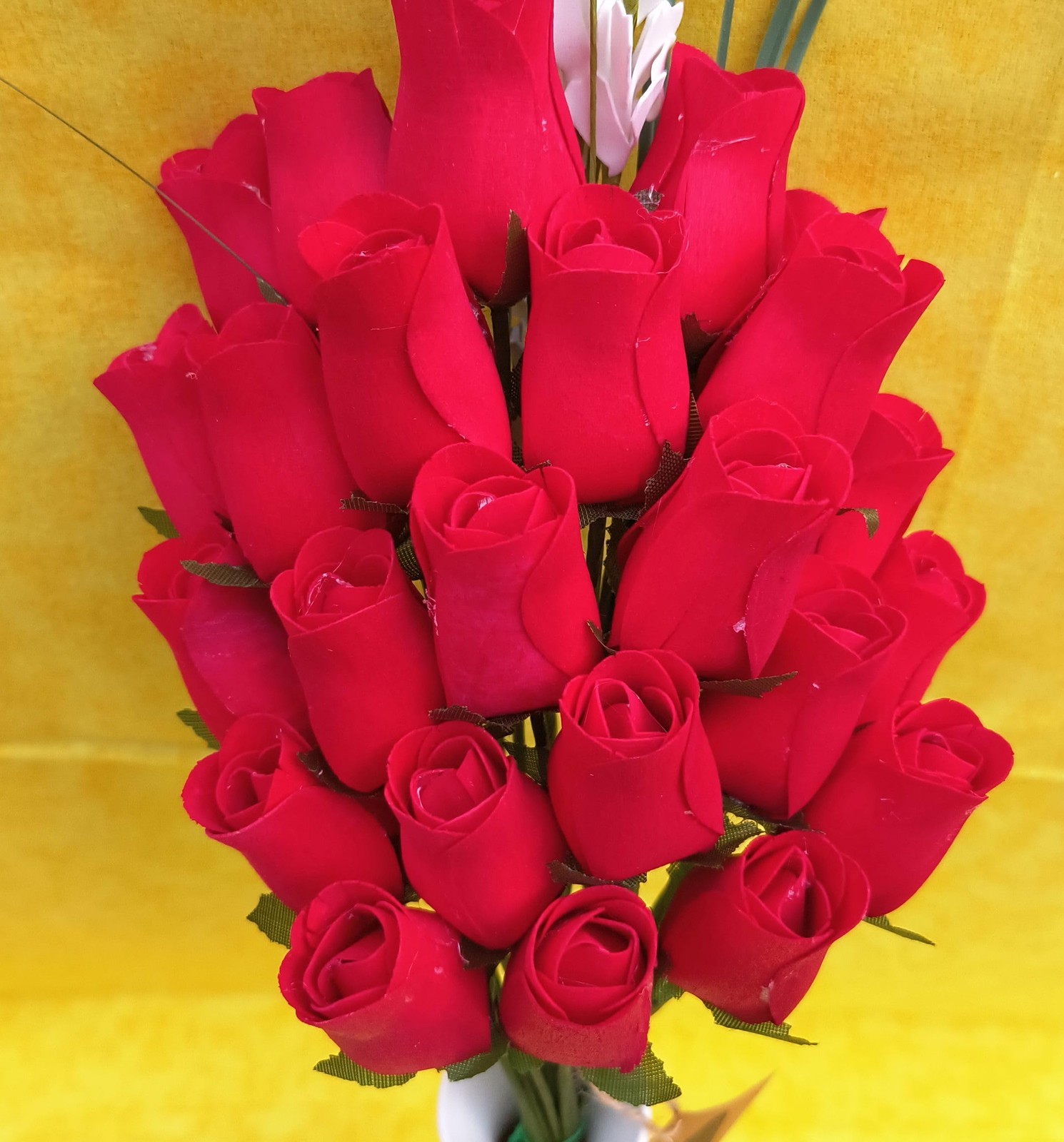 Valentines Day All Red Flower Bouquet 2 Dozen Romantic Floral Gift Decor