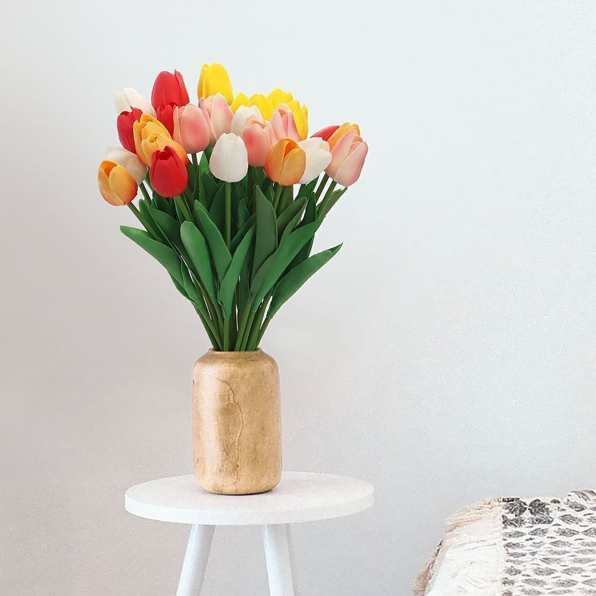 5-15 Pcs Artificial Tulip Flowers PU Fake Home Wedding Party Table Spring Decor