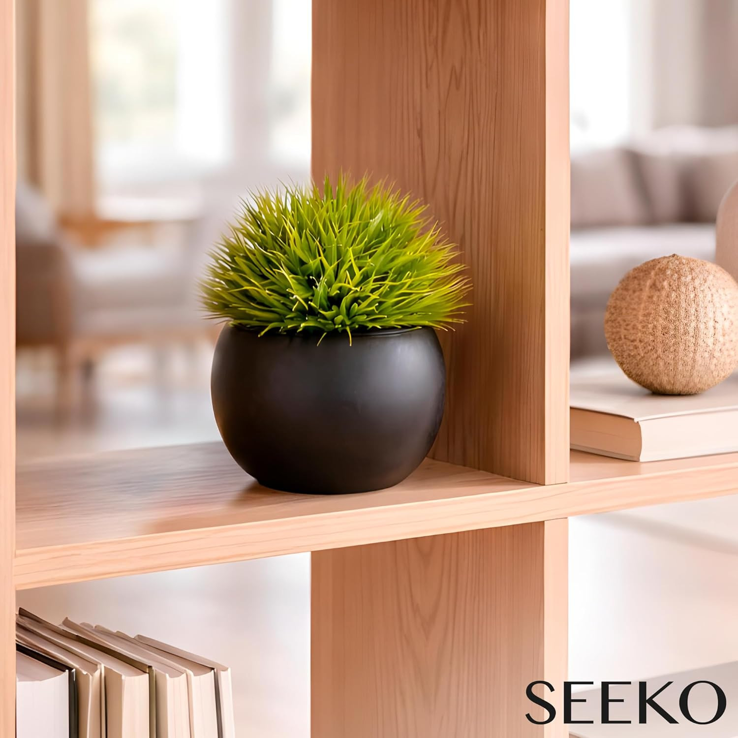 Fake Plants in Ceramic Pots – Masculine Home & Shelf Decor | Realistic Succulent