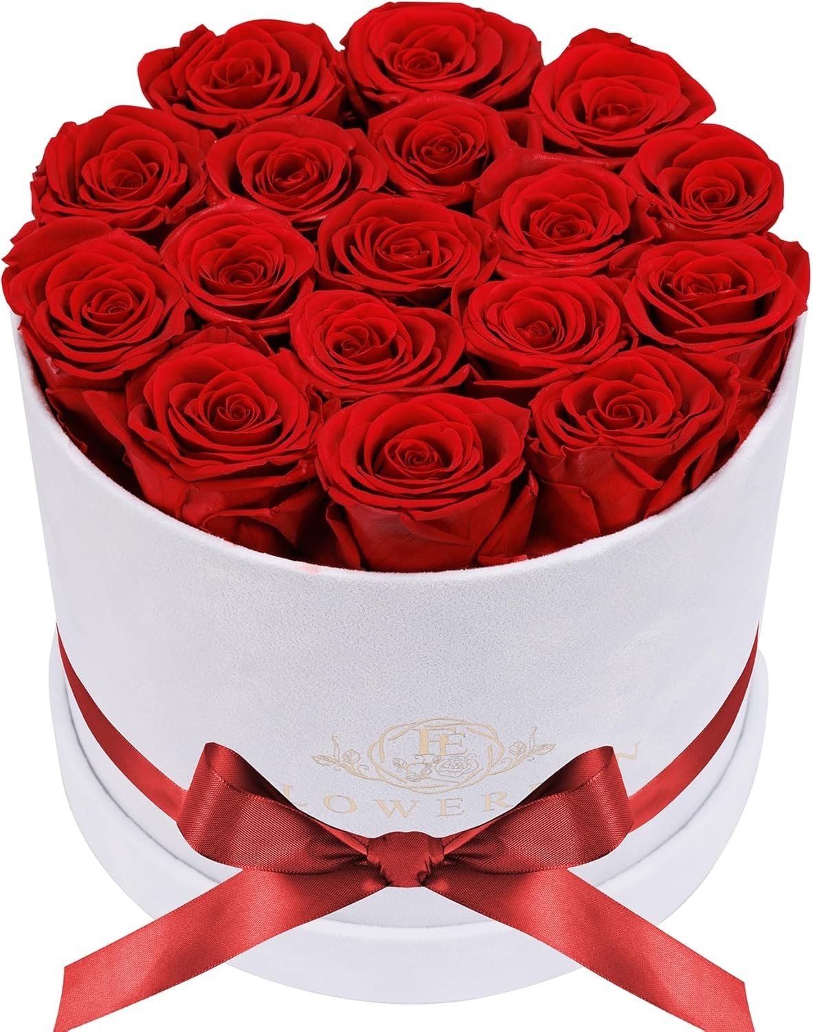 Elegant 17 Red Roses in Velvet Box – Lasting Gift for Mother’s Day or Birthdays